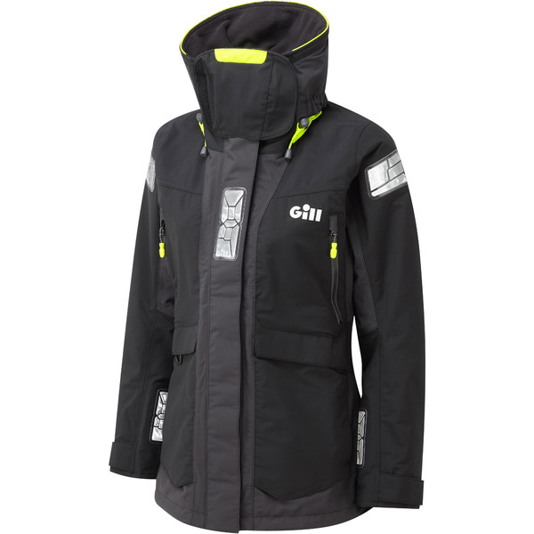 2021 Gill OS2 Womens Offshore Jacket Black OS24JW Sailing Sailing