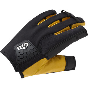 2022 Gill Pro Short Finger Sailing Gloves 7443 - Black