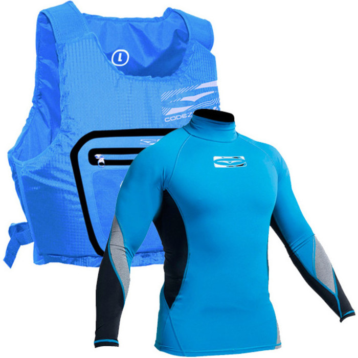 GUL Code Zero Evo Buoyancy Aid BLUE + FREE Xola Rash Vest