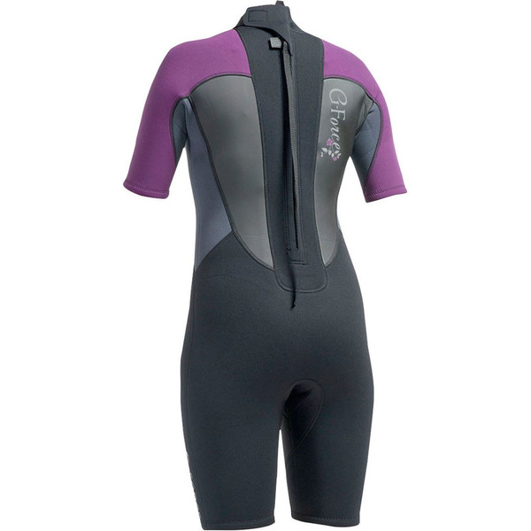 2020 Gul GForce 3mm Womens Shorty Wetsuit Black / Mulberry GF3306A9 Wetsuits Wetsuit Outlet