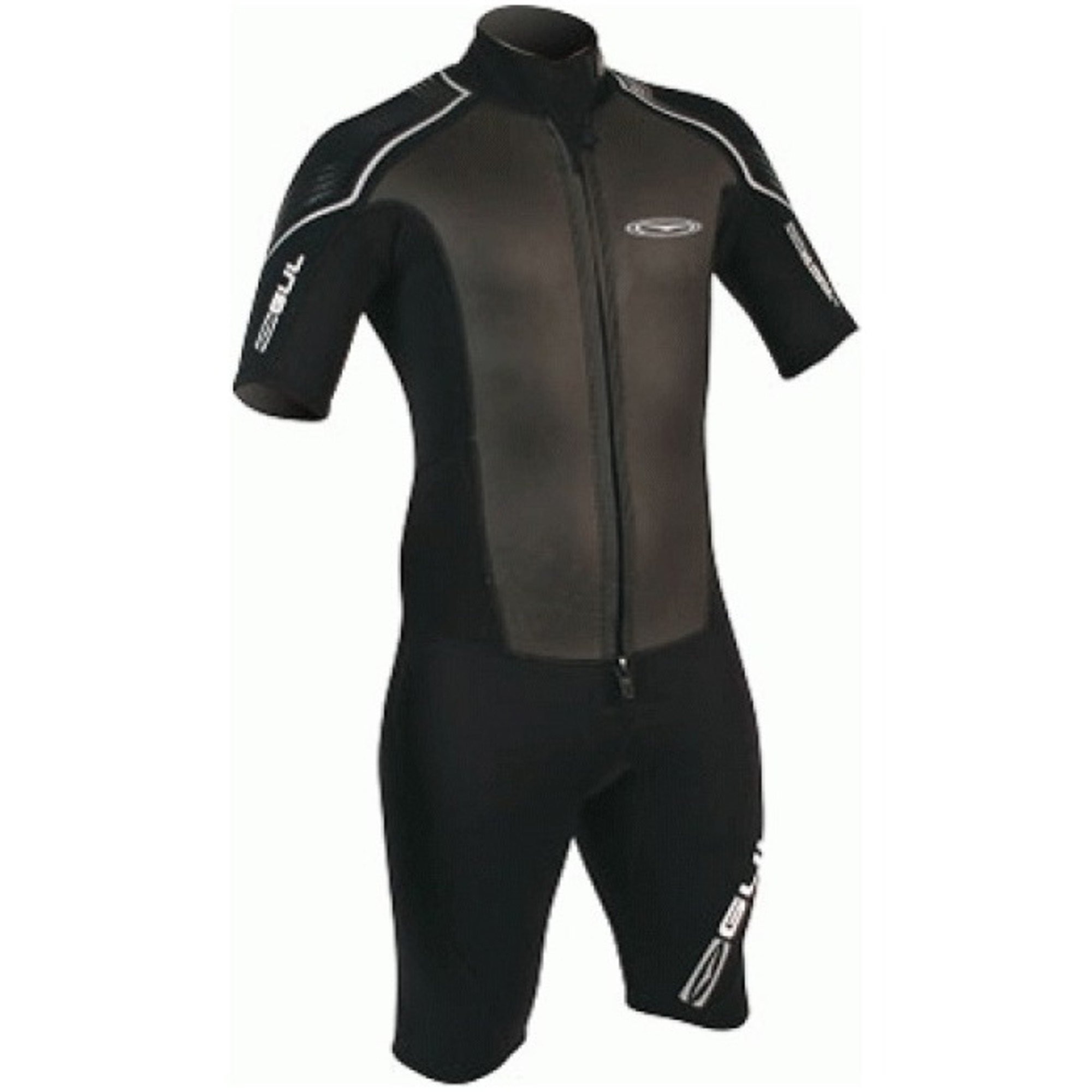 Gul Profile 3/2mm Front Zip Shorty Wetsuit Black/Silver PR3303