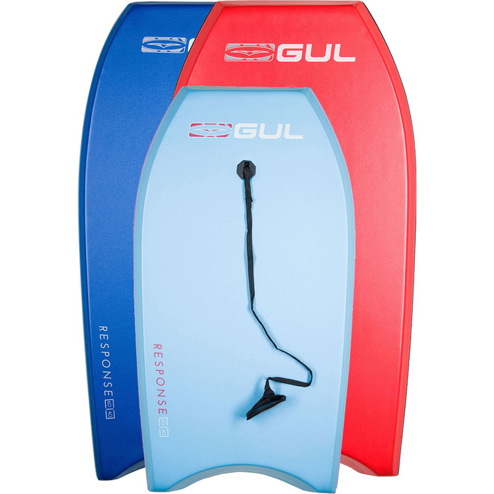 2022 Gul Response Family Package Bodyboards - 2 Adult 1 Junior - Blue, Red + Light Blue