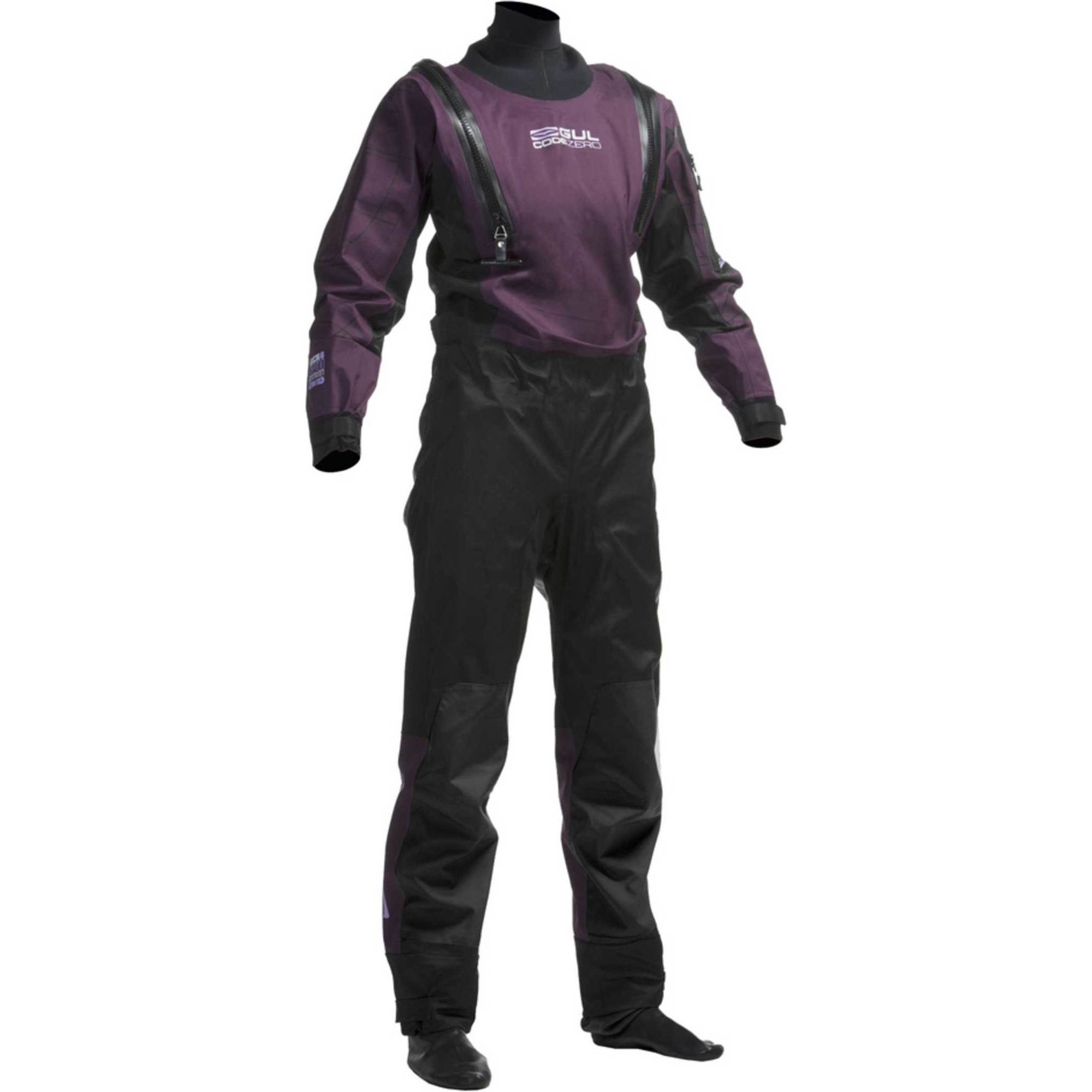 2020 Gul Womens Code Zero UZIP Drysuit Black / Plum GM0373A8