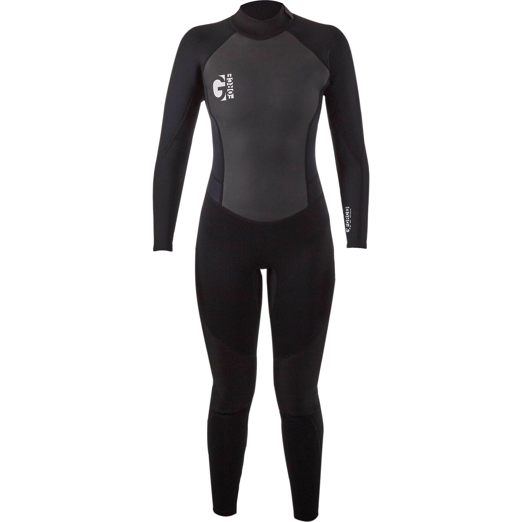 2024 Gul Womens GForce 3mm Back Zip Wetsuit GF1306B7 Black Wetsuits 3mm Wetsuit Outlet