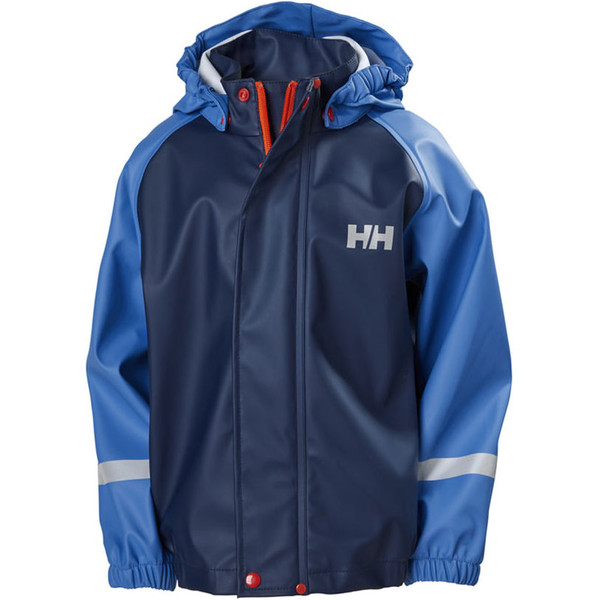 2019 Helly Hansen Junior Bergen PU Jacket & Trouser Rain Set Blue Water