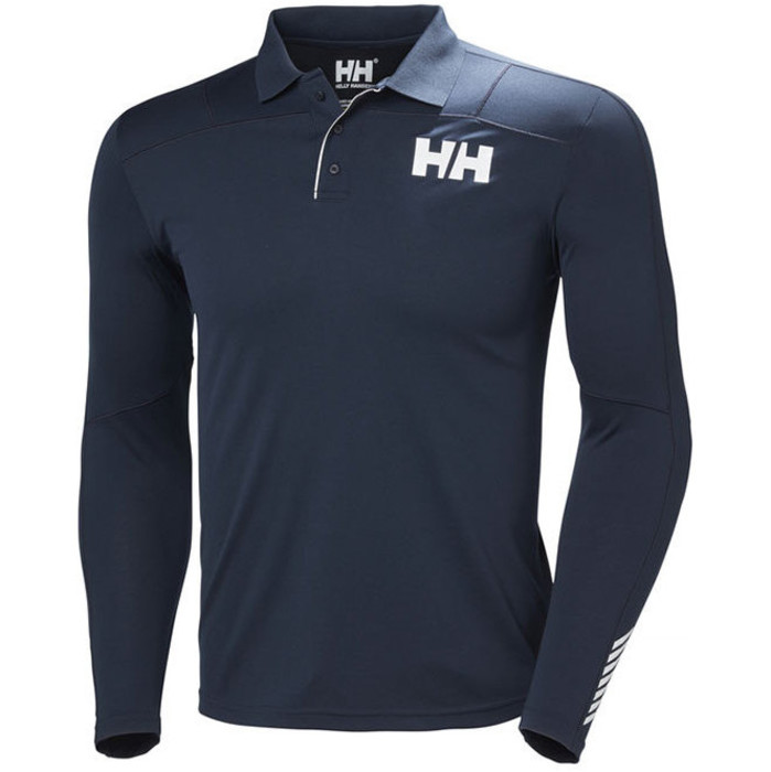 2019 Helly Hansen Lifa Active Light Long Sleeve Polo Navy 48362