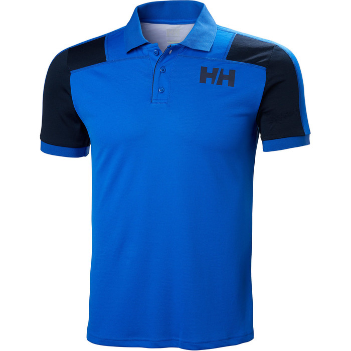 2019 Helly Hansen Mens Lifa Active Light Short Sleeve Polo Olympian Blue 49322