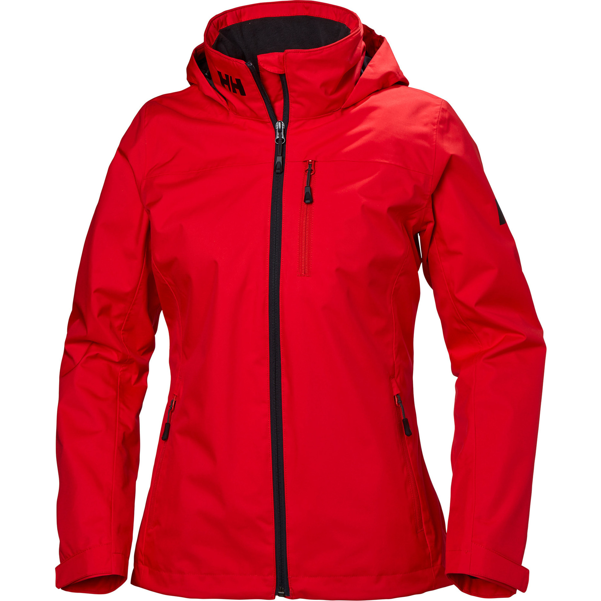 2021 Helly Hansen Womens Crew Hooded Jacket Alert Red 33899 Sailing
