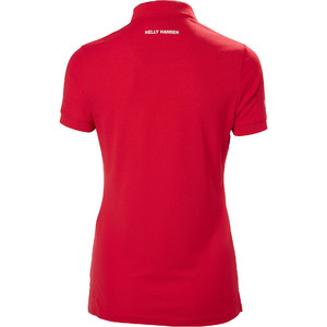 2019 Helly Hansen Womens Crewline Polo Shirt Flag Red 53049