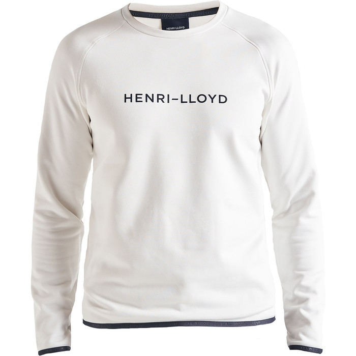 2020 Henri Lloyd Mens Fremantle Stripe Crew Sweat Cloud White P191104011