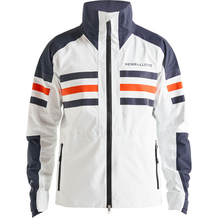 2020 Henri Lloyd Mens Fremantle Stripe Gore-Tex Jacket Cloud White P191101002