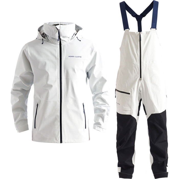 2020 Henri Lloyd Mens M-Course 2.5 Layer Inshore Jacket & Trouser Combi Set - White