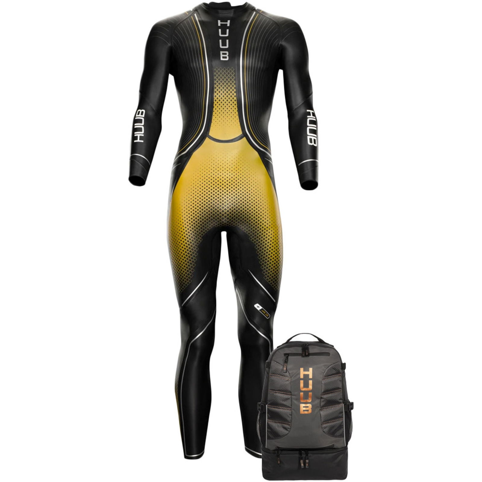 2022 Huub Mens Ali Agilis Triathlon Wetsuit TT Bag FRE35G Gold