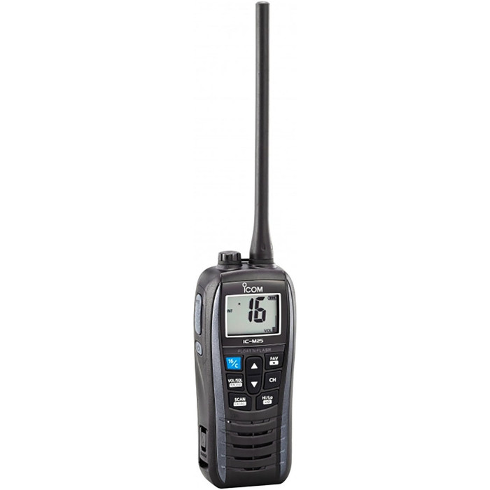 2024 ICOM M25 Waterproof Handheld VHF Radio Grey VHF0160