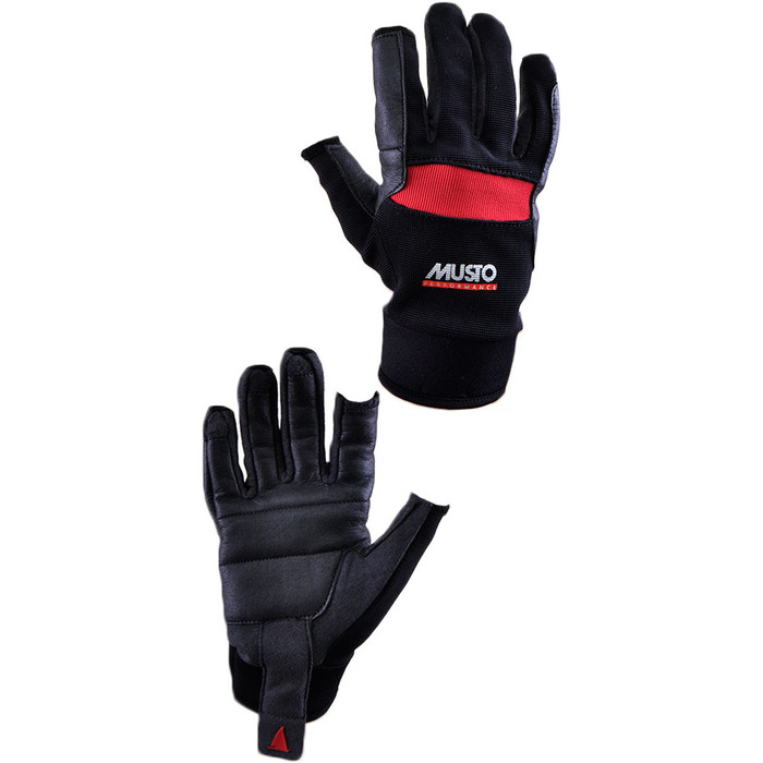 Musto Performance Long Finger Gloves BLACK/RED AS0571