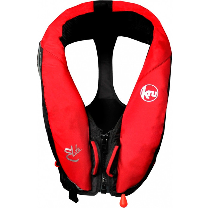 Kru Elite 195N Automatic Lifejacket With Harness + Hood Red LIF7435