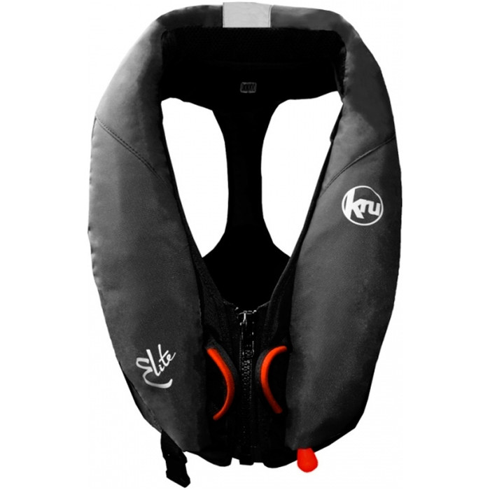 Kru Elite 195N Automatic Lifejacket With Harness + Hood Black LIF7431