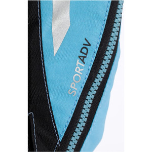 2019 Kru Sport 170N ADV Manual Lifejacket with Harness, Hood & Light Sky Blue LIF7364