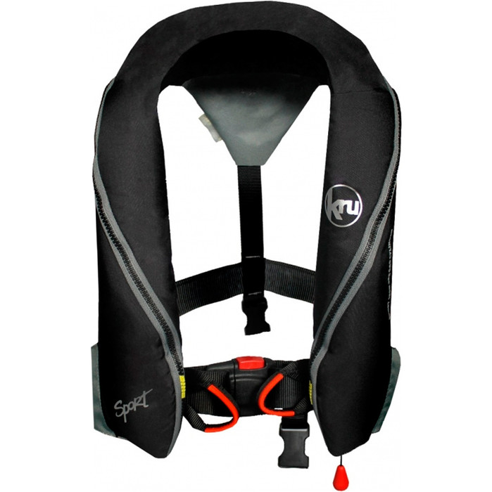 Kru Sport 185N Automatic Lifejacket With Harness - Black LIF7231