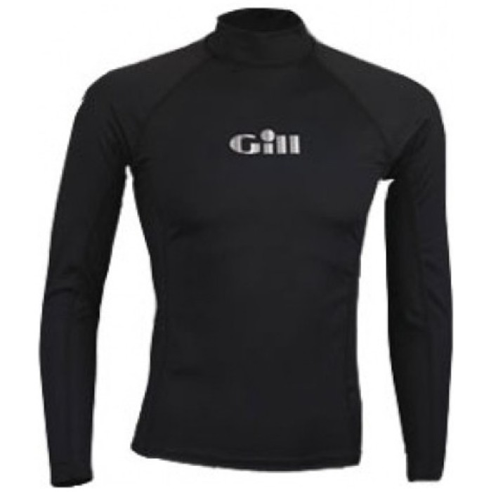 Gill Mens Respect The Elements Long Sleeved Rash Vest in BLACK 4400