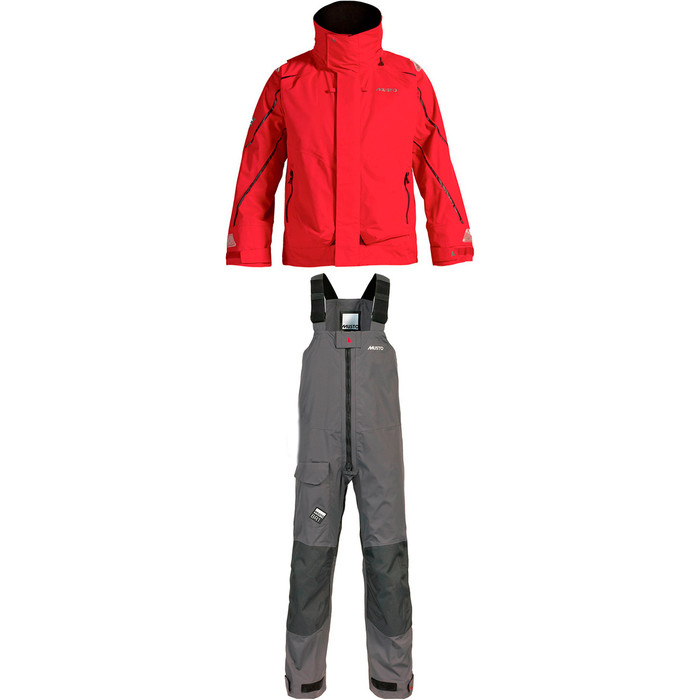Musto BR1 Channel Jacket SB1294 & Trouser SB1234 Combi Set Red/Dark Grey