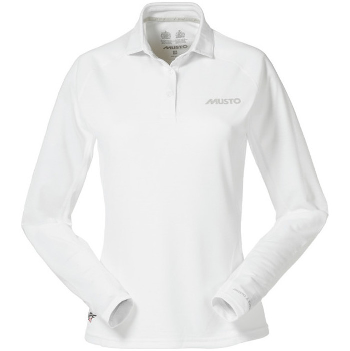 Musto Ladies Essential UV Fast Dry Long Sleeve Polo WHITE SE0473