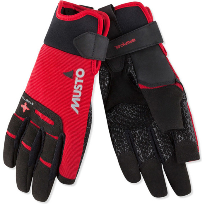 2024 Musto Performance Sailing Long Finger Gloves Red AUGL004