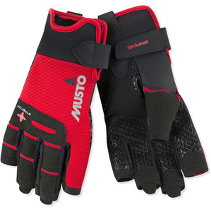 2022 Musto Perfomance Sailing Short Finger Gloves Red AUGL005