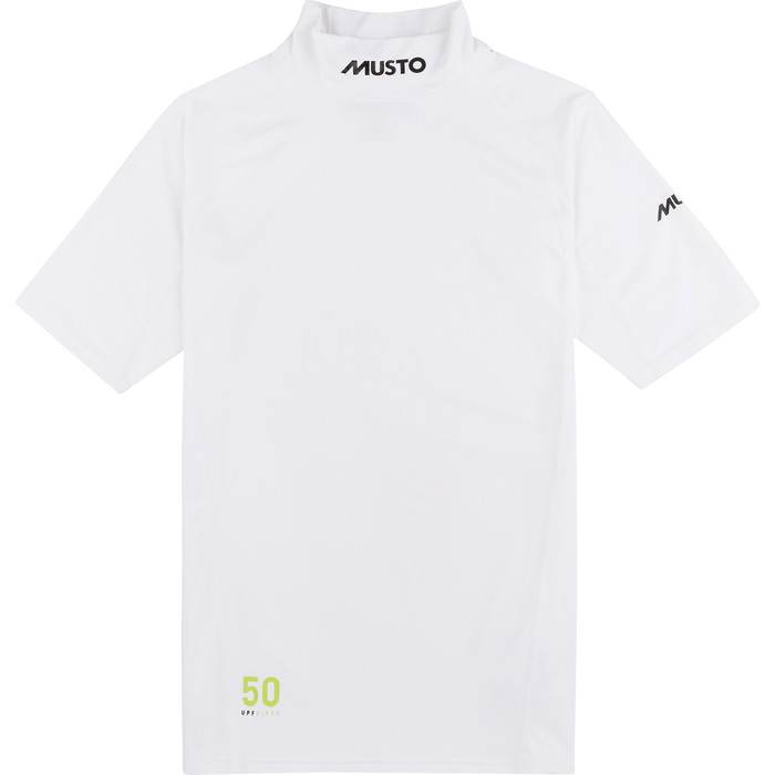 2022 Musto UPF50 Short Sleeve Rash Vest White 80898