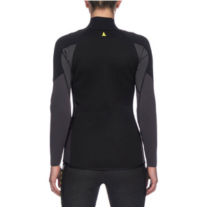 2021 Musto Womens Foiling 1.5mm Thermocool Long Sleeve Top Dark Grey / Black SWTS001
