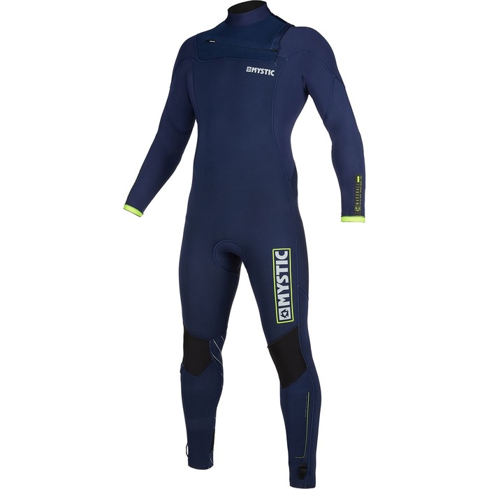 2019 Mystic Mens Marshall 3/2mm Chest Zip Wetsuit 200009 - Navy / Lime