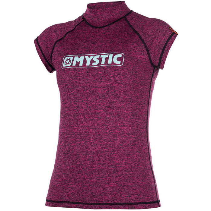 Mystic Womens Star Short Sleeve Rash Vest Pink 170299