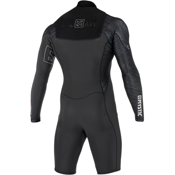 Mystic Stone 3/2mm Chest Zip Long Arm Shorty Wetsuit Black 170312 Wetsuits Wetsuit Outlet