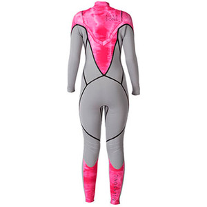 2014 Billabong LADIES Xero Revolution 5/4mm CHEST ZIP Wetsuit in Fog/Pink Wash N45G02