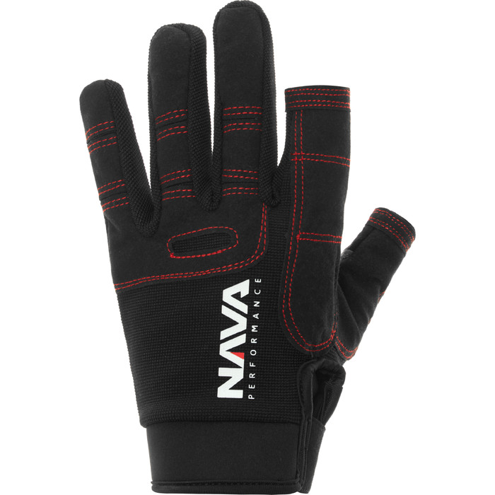 2024 NAVA Performance Long Finger Sailing Gloves NAVA010 - Black