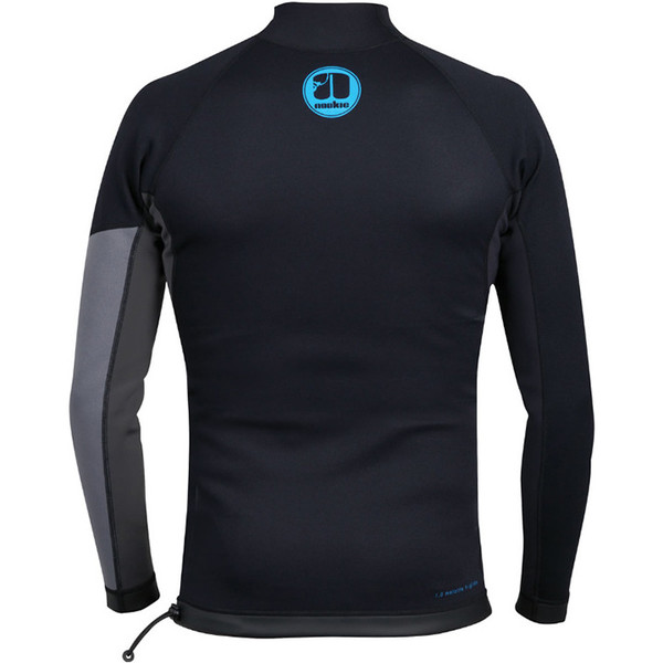 2020 Nookie Ti 1mm Neoprene Long Sleeve Vest Top Black / Grey / Cyan ...