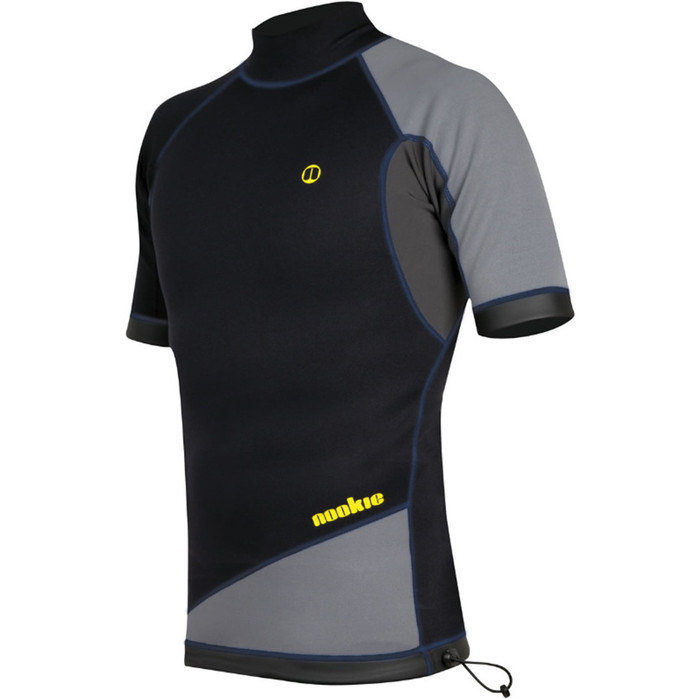 2020 Nookie Ti 1mm Neoprene Short Sleeve Vest Top Black / Grey / Yellow NE11