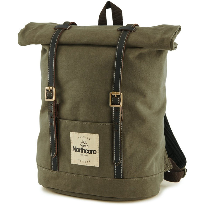 2024 Northcore Waxed Canvas Back Pack NOCO118 - Olive Green