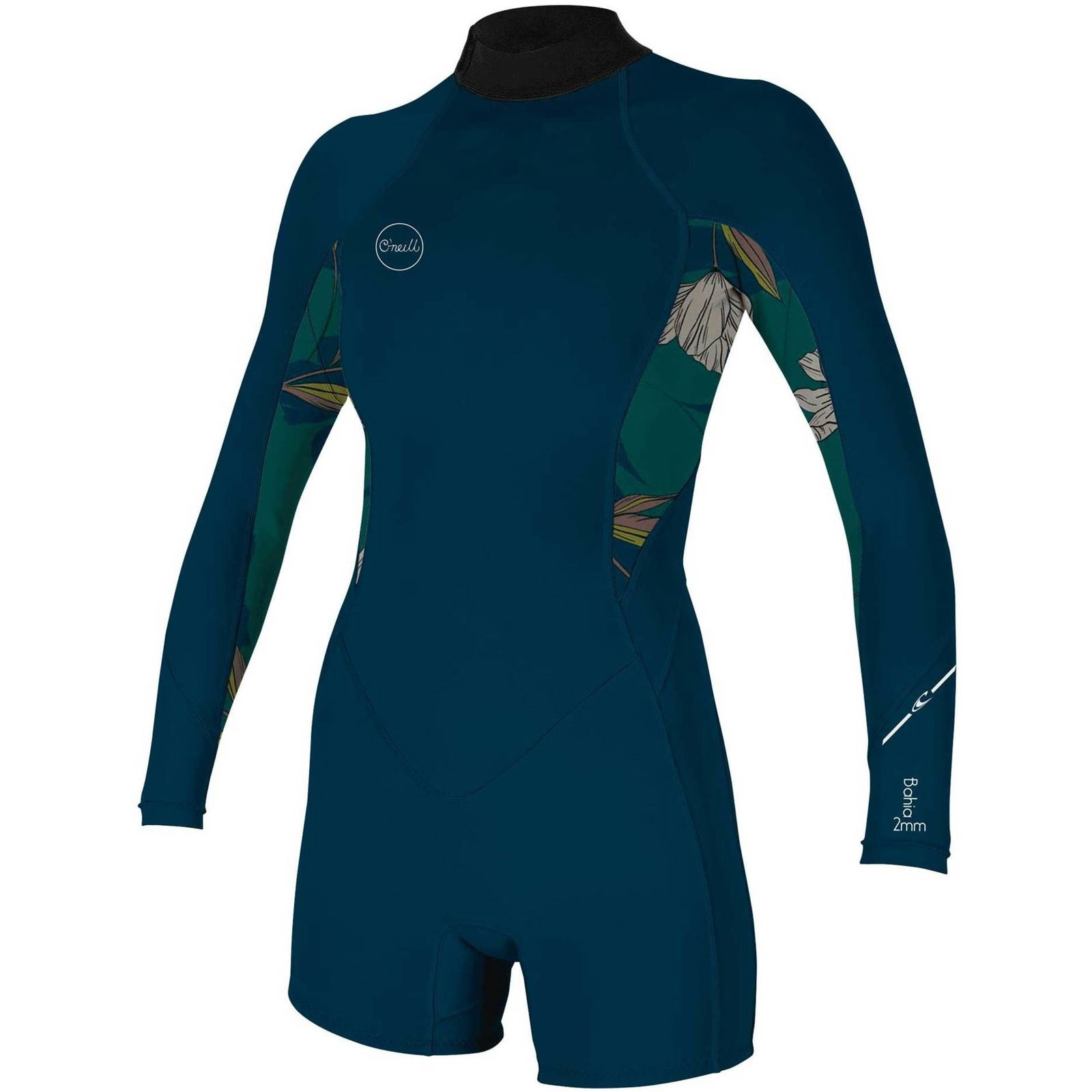 2021 O'Neill Womens Bahia 2/1mm Back Zip Long Sleeve Shorty Wetsuit