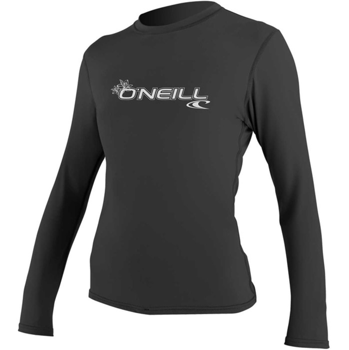2024 O'Neill Womens Basic Skins Long Sleeve Rash Tee 4340 - Black