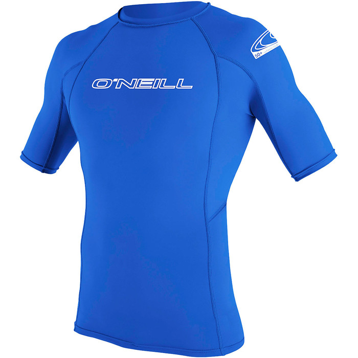 2022 O'Neill Basic Skins Short Sleeve Crew Rash Vest PACIFIC 3341