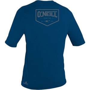 2021 O'Neill Mens Blueprint UV Short Sleeve Sun Shirt Rash Vest 5450SD - Deep Sea