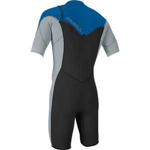 2019 O'Neill Mens Hammer 2mm Chest Zip Spring Shorty Wetsuit Black / Cool Grey / Ocean 4927