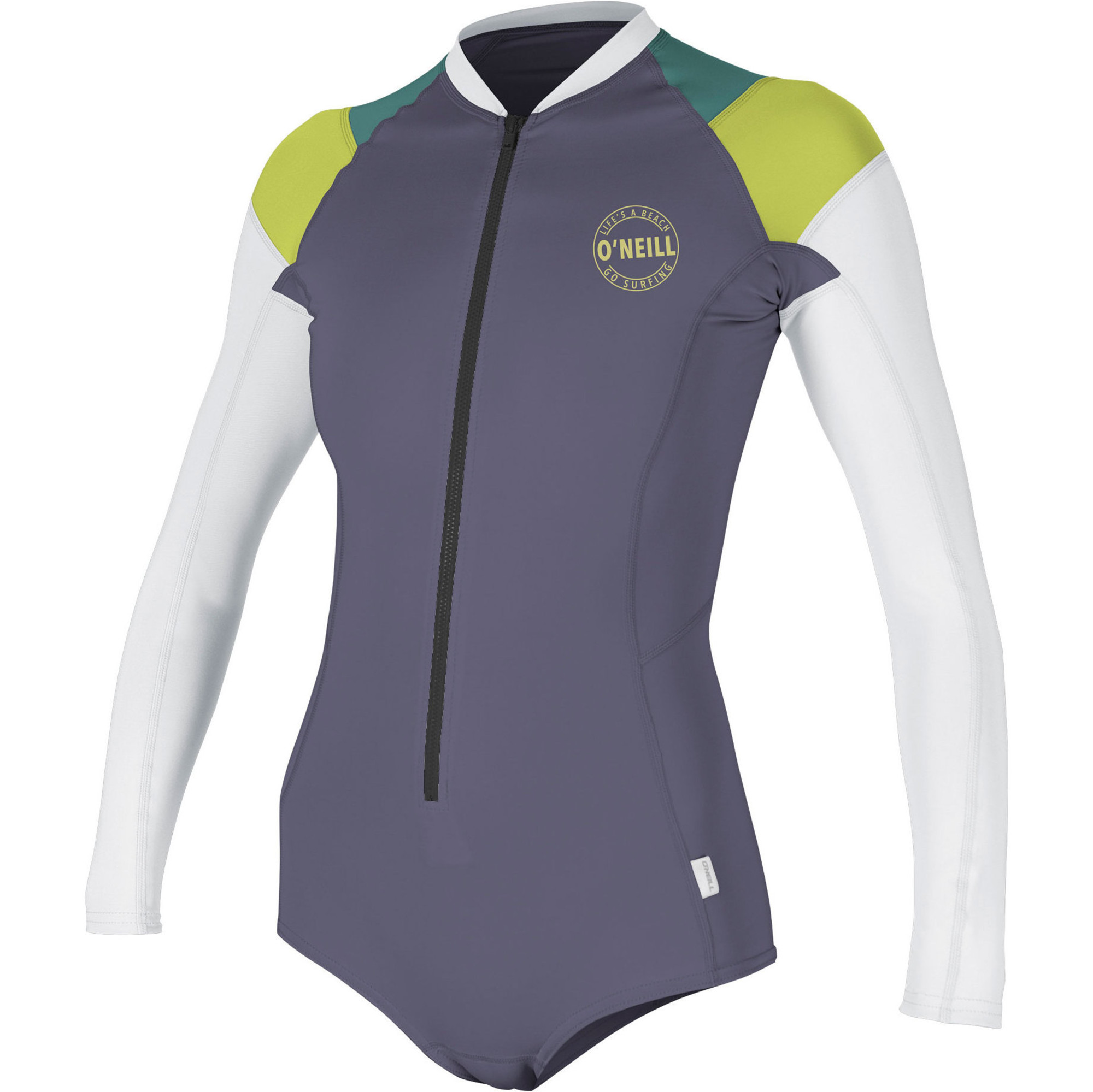 2019 O'Neill Womens Full Zip Long Sleeve Surf Suit Dusk / Lime 5312S