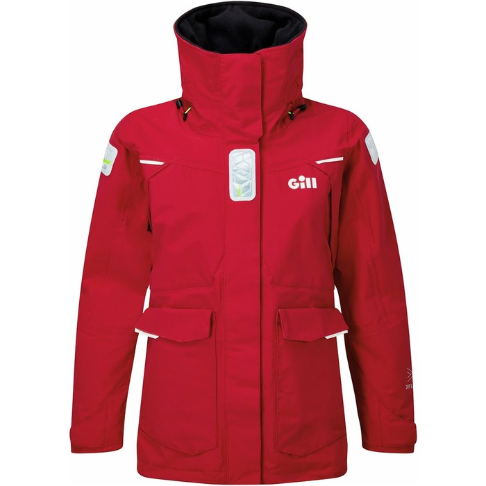 2024 Gill Womens OS2 Offshore Sailing Jacket OS25JW - Red