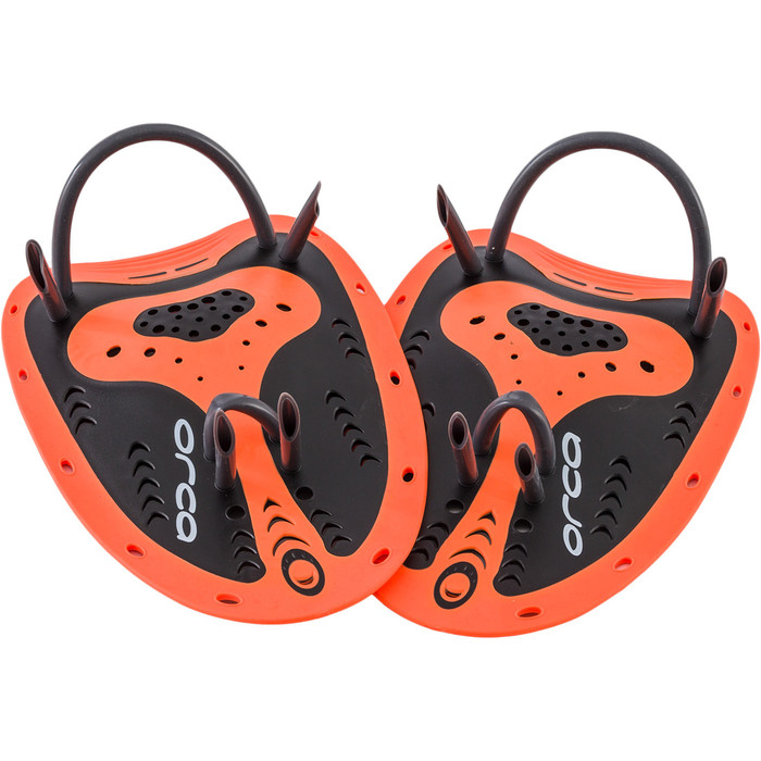 2022 Orca Flexi Swim Paddles High Visibility HVBQ0054 - Orange