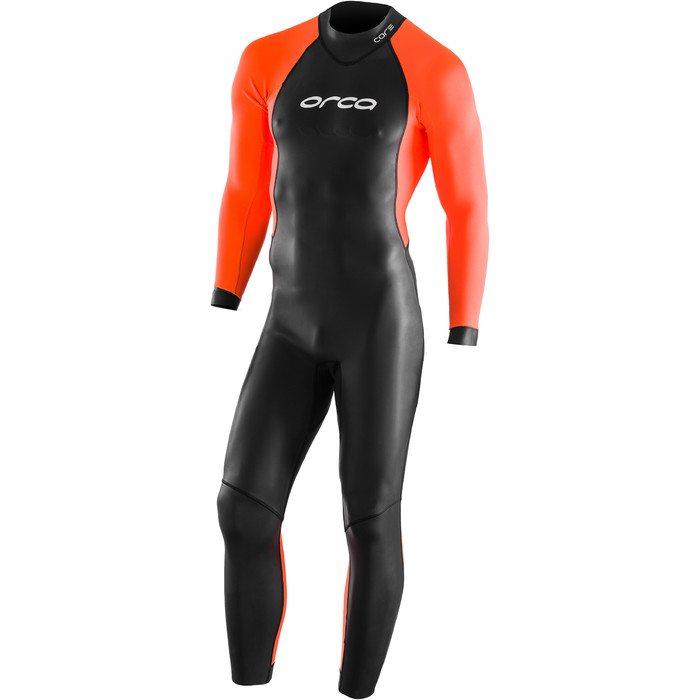 2022 Orca Mens Hi-Viz Core Open Water Swim Wetsuit LN270801 - Black / Hi-Vis
