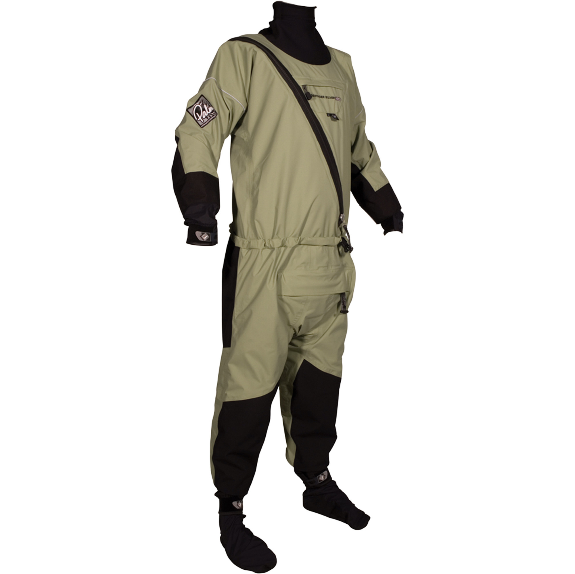 Palm Sidewinder Silver Front Relief Zip Drysuit MOSS / BLACK AW170