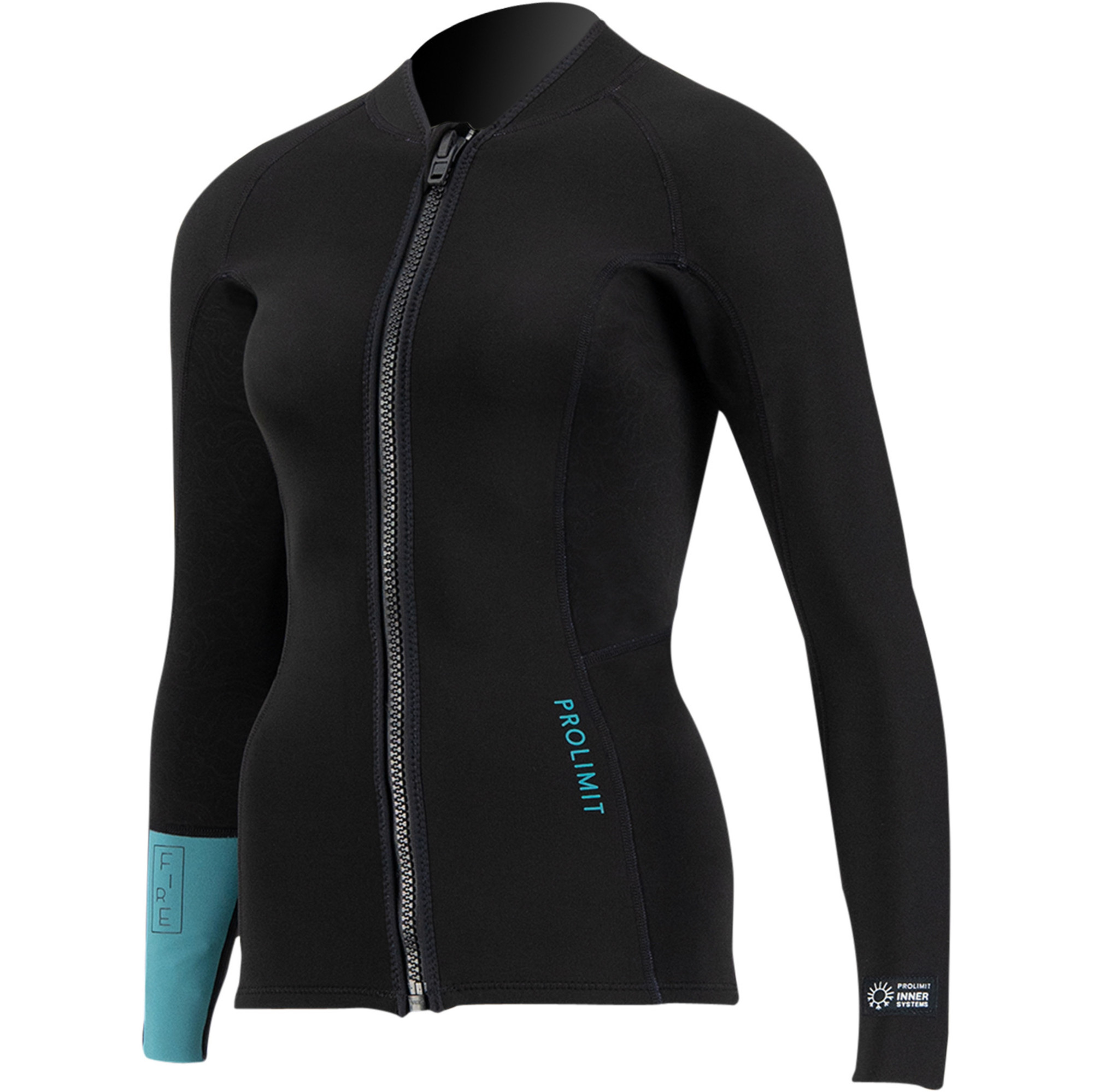 2021 Prolimit Womens Fire 2mm Wetsuit Top 70910 Black Wetsuit Tops