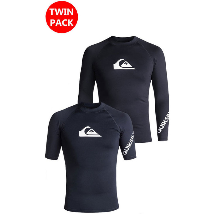 Quiksilver All Time LS & SS Rash Vests NAVY BLAZER Bundle Offer -  EQYWR03033 | Wetsuit Outlet